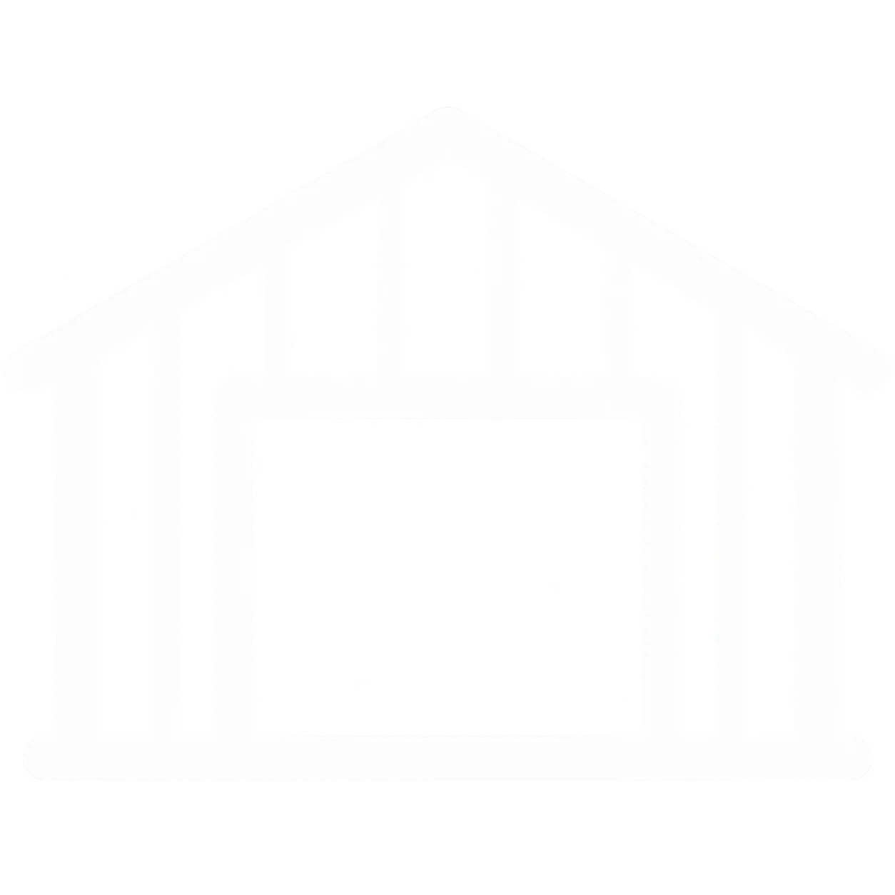 Steel garage building icon for CECO metal buildings
