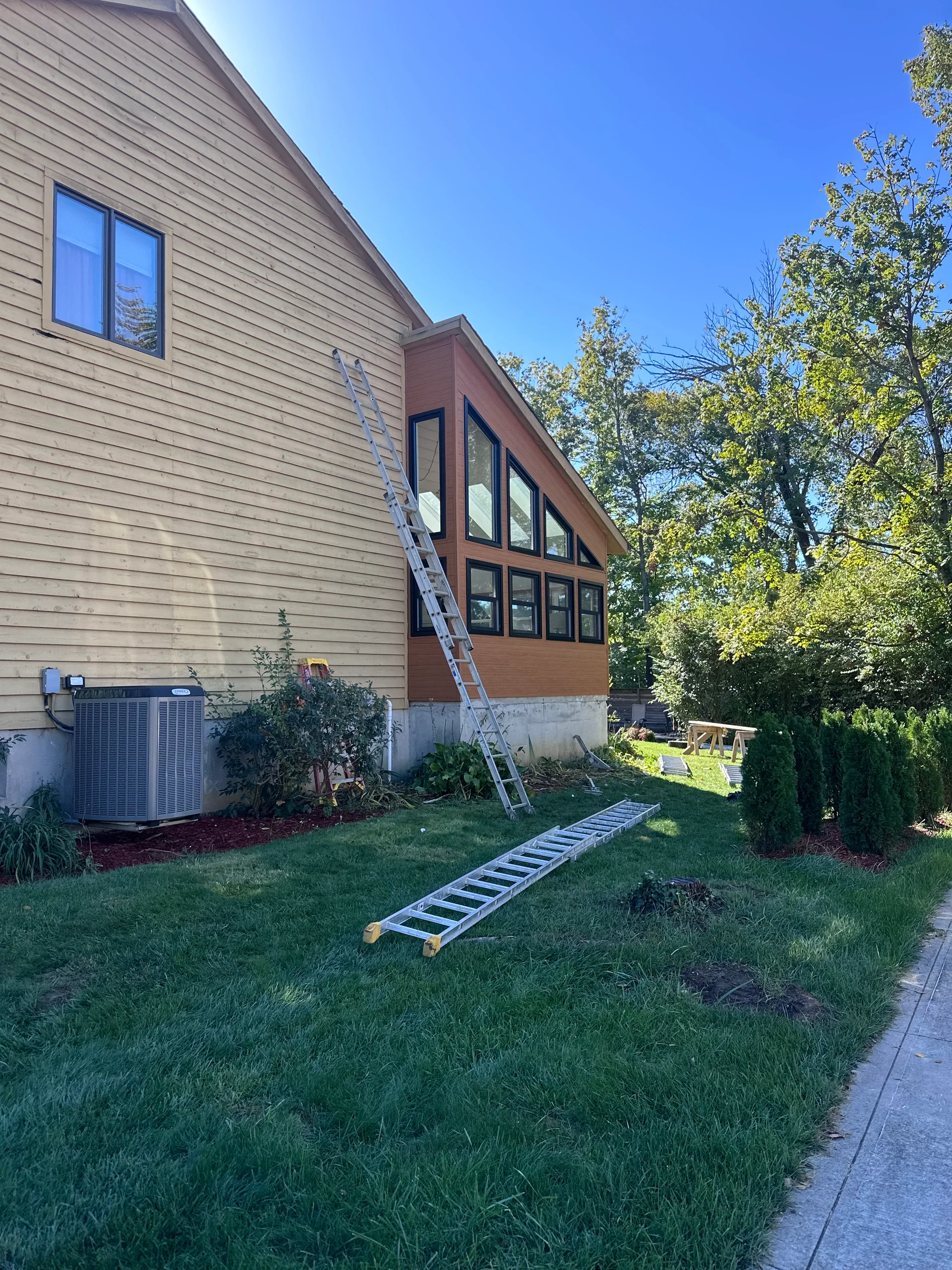 West Chester Exterior Transformation – Versetta Stone, Cedar Renditions & Black ProVia Windows — photo 2
